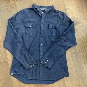 1901 Navy Casual Button-Down Shirt, XL